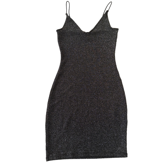 H&M Divided Women’s 0 Sexy Party Metallic Sparkle Bodycon Mini Dress Occasion - Picture 1 of 13